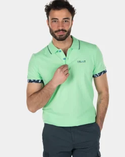 Katoenen stretch polo - Sea Green