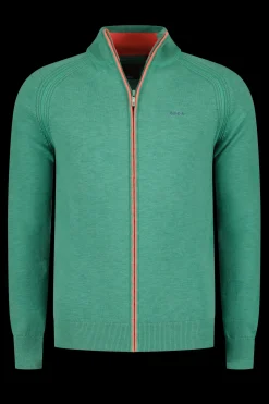 Katoenen vest met rits - Amazon Green