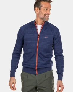 Katoenen vest met rits - Dusk Navy
