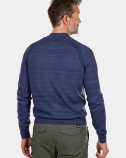 Katoenen vest met rits - Dusk Navy