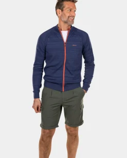Katoenen vest met rits - Dusk Navy