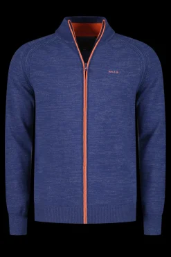 Katoenen vest met rits - Dusk Navy