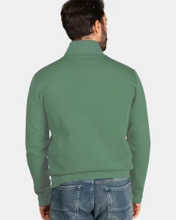 Katoenen vest met stretch - Amazon Green