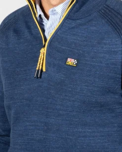 Katoen kasjmier trui Graham - Ink Navy