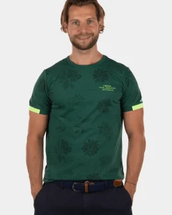 Kokopunui t-shirt met print - Lead Green