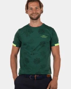 Kokopunui t-shirt met print - Lead Green