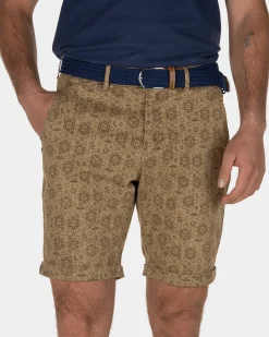 Korte broek met print Plimmerton - Tobacco Brown