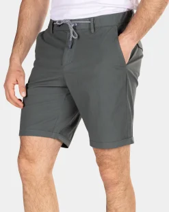 Korte chino van katoen - Chalk Green