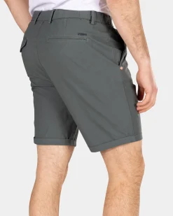 Korte chino van katoen - Chalk Green