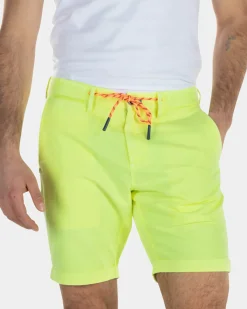 Korte chino van linnen - High Summer Yellow