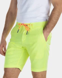 Korte chino van linnen - High Summer Yellow