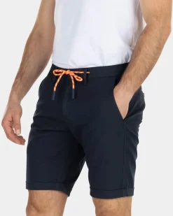 Korte chino van linnen - High Summer Navy