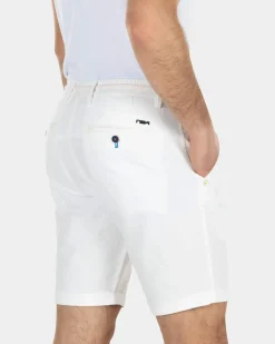 Korte chino van linnen - Off White