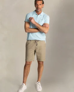 Lichtblauwe badstof polo