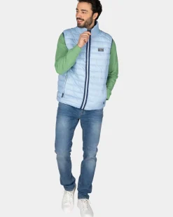 Lichtblauwe bodywarmer