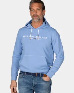 Lichtblauwe hoodie