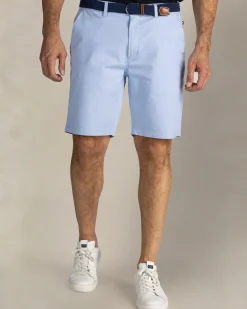 Lichtblauwe katoenen short met stretch