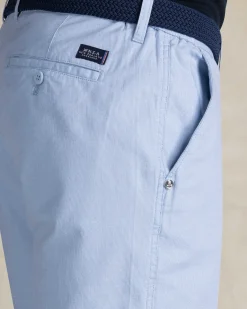 Lichtblauwe katoenen short met stretch