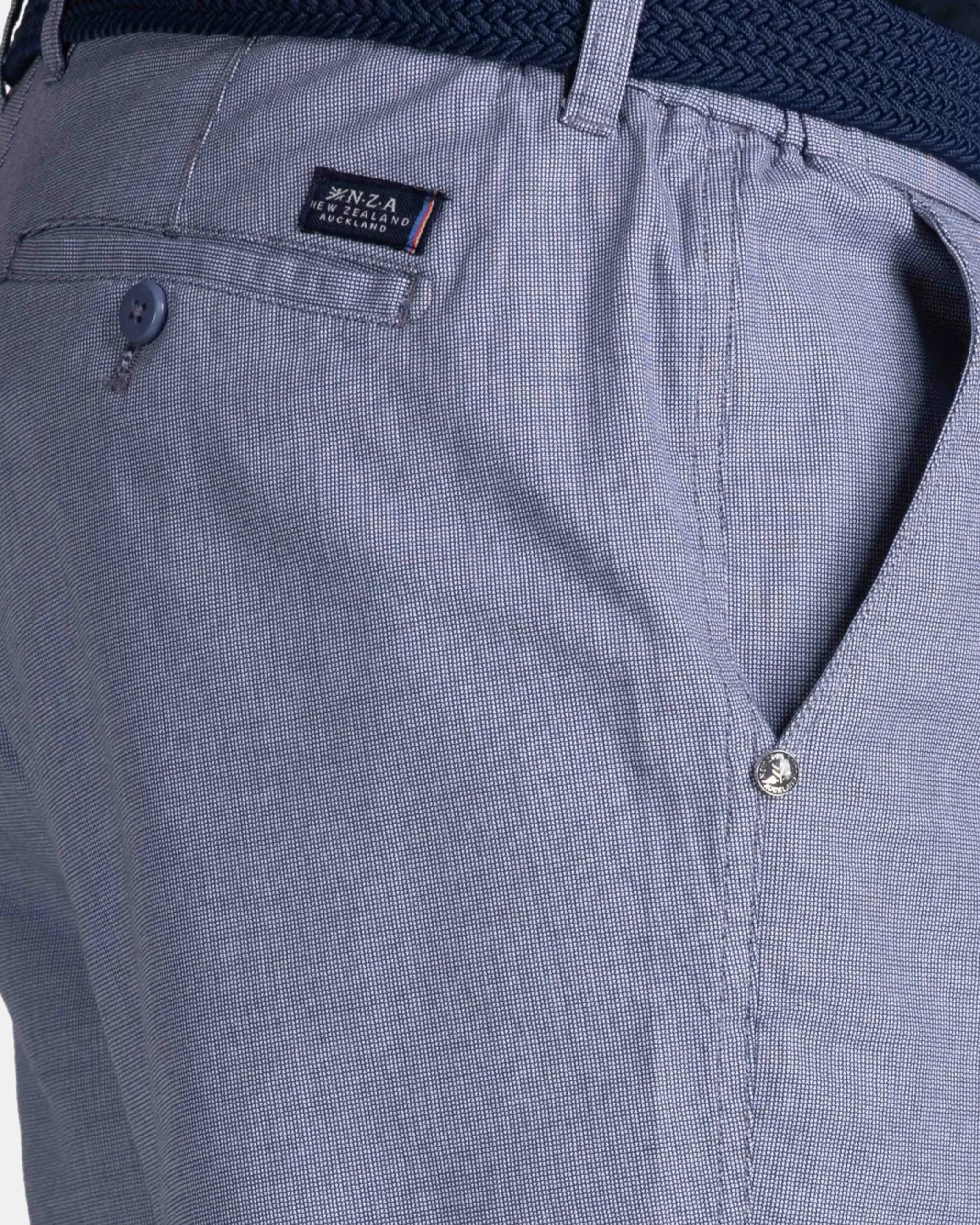 Lichtblauwe katoenen stretchshorts