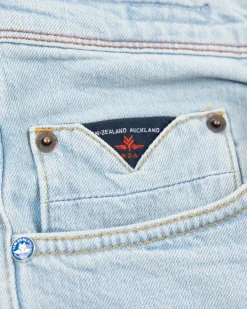 Lichtblauwe spijkerbroek met stretch - Bleach Denim