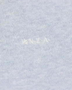 Lichtblauwe trui met halve rits - Marble Blue