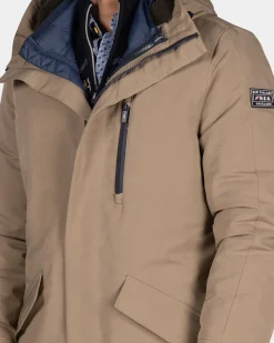 Lichtbruine gewatteerde parka jas - Chestnut