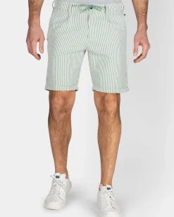 Lichtgroene gestreepte chino short