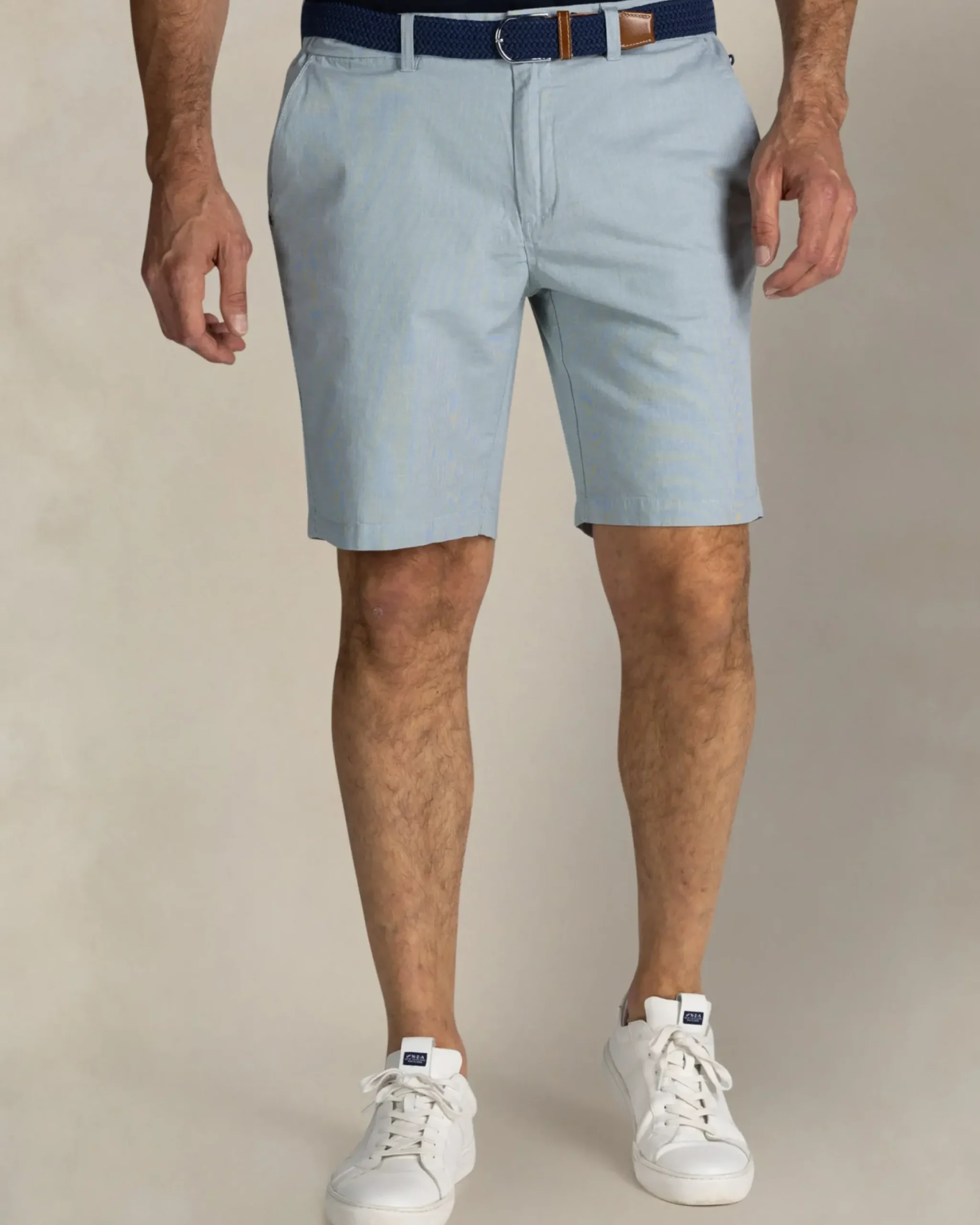 Lichtgroene katoenen chino stretch short