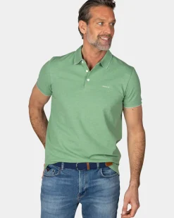 Lichtgroene katoenen polo