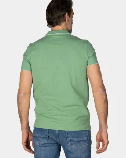 Lichtgroene katoenen polo