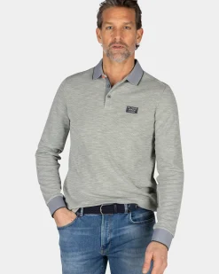 Lichtgroene longsleeve polo