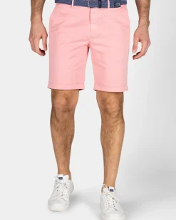 Lichtroze katoenen chino short