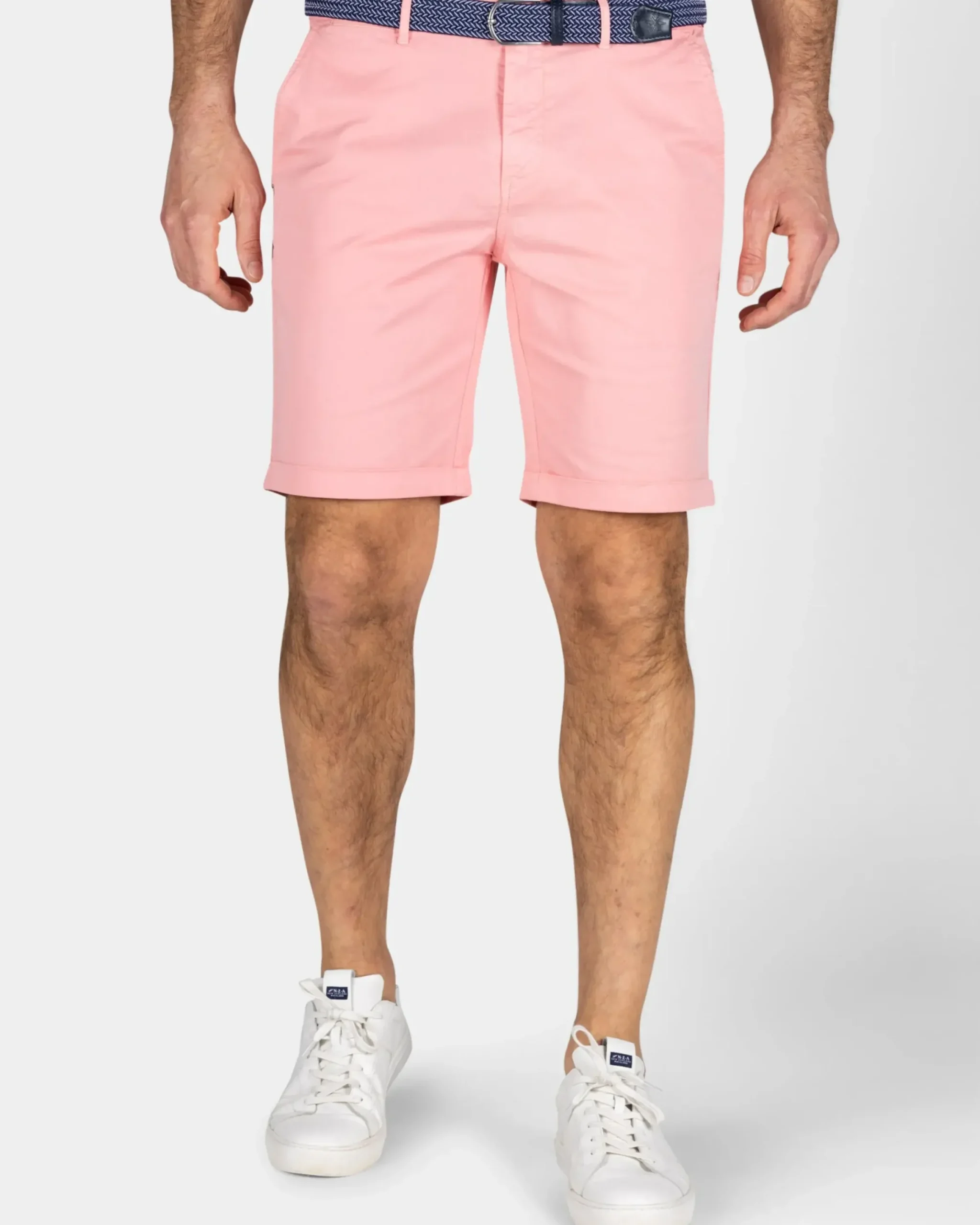 Lichtroze katoenen chino short