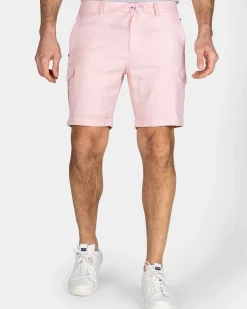 Lichtroze linnen chino short