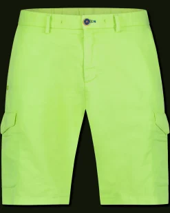 Linnen cargo shorts Luitpold - Cellery Neon Green