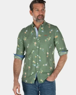 Linnen katoenen overhemd met bloemenprint - Active Army