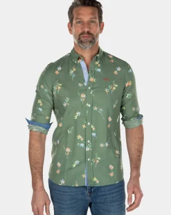 Linnen katoenen overhemd met bloemenprint - Active Army