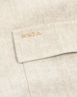 Linnen overshirt - Shimmering Sand
