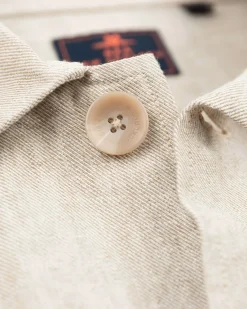 Linnen overshirt - Shimmering Sand