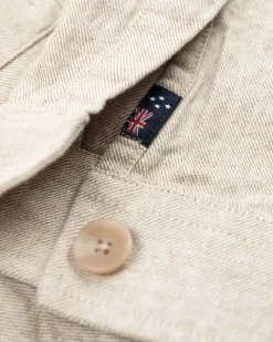 Linnen overshirt - Shimmering Sand