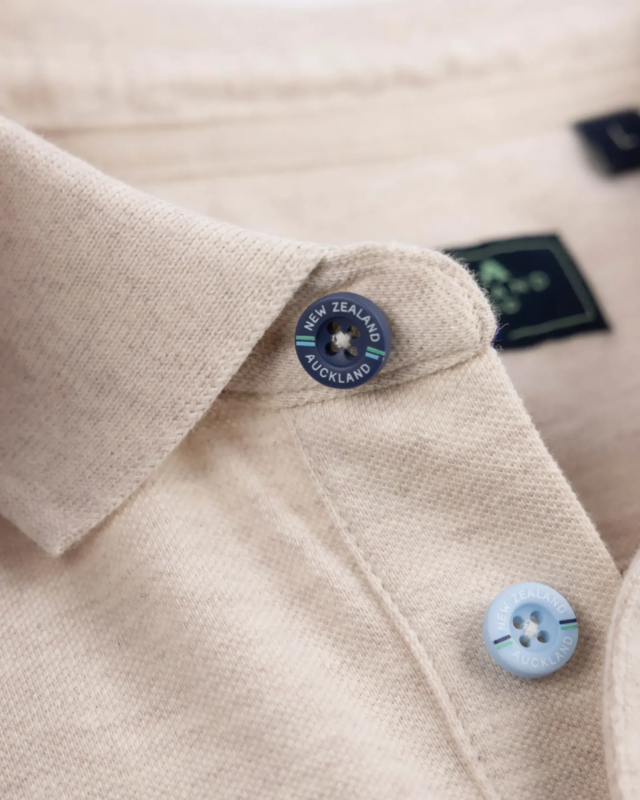 Longsleeve katoenen beige polo