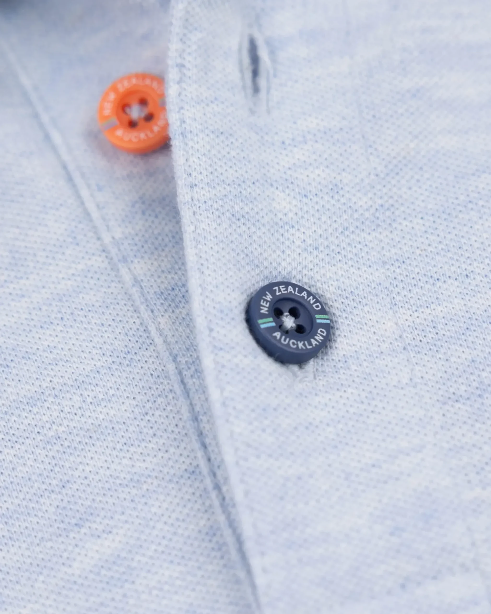 Longsleeve katoenen blauwe polo