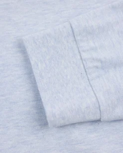 Longsleeve katoenen blauwe polo