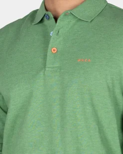 Longsleeve katoenen groene polo