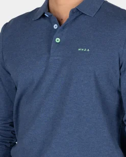 Longsleeve katoenen navy polo