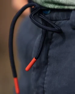 Lyocell katoenen cargo korte broek - Key Navy
