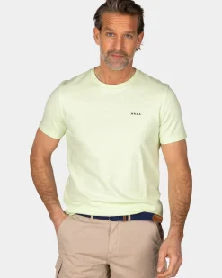 Mintgroen effen t-shirt van organisch katoen