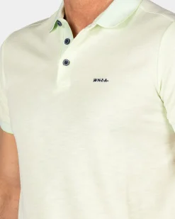 Mintgroene polo met modaal
