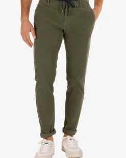 Napier Corduroy chino broek - Rock Green