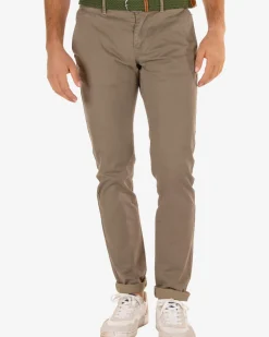 Napier Twill Stretch Print broek - Sand Stone